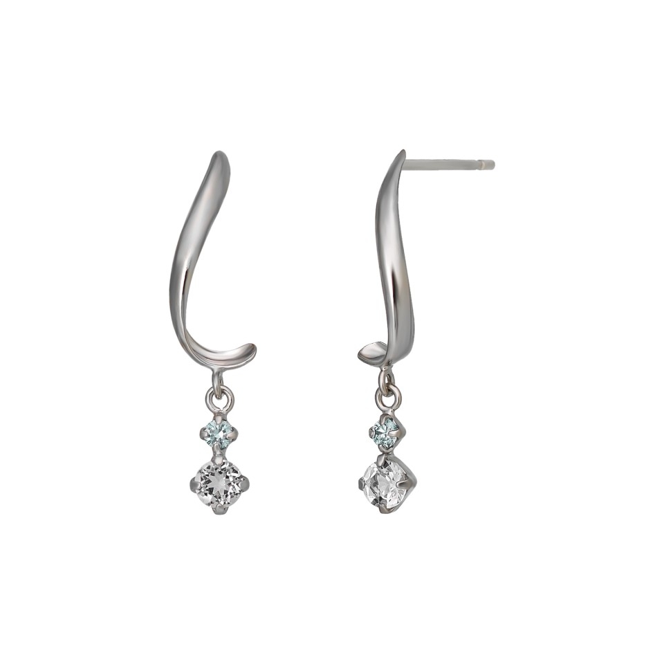 AVALANCHE14k ダイヤモンドスクエアピアス ➕k14wgダイヤピアス 楽天市場】ダイヤモンド ピアス（金の純度K14）（レディース